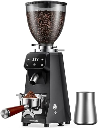 SHARDOR 64mm Burr Coffee Grinder, 100 Grind Settings