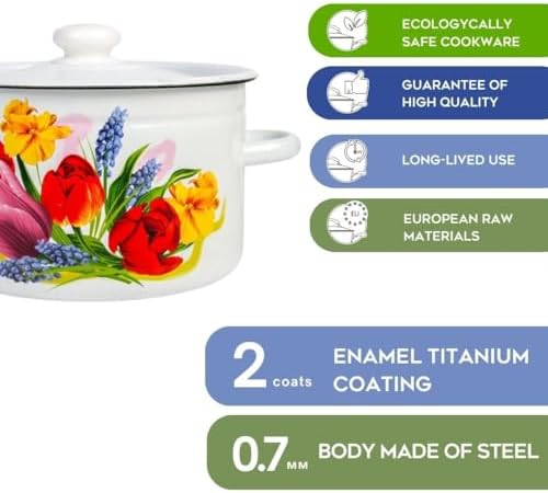Enamel Cooking Pot with Enamel Lid