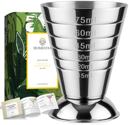 Homestia 2.5oz Measuring Cup, Stainless Steel Cocktail Jigger for