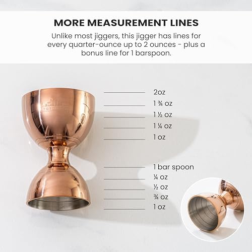 A Bar Above Bell Jigger, 10 Measurements, Stainless Finish, 1 Pack