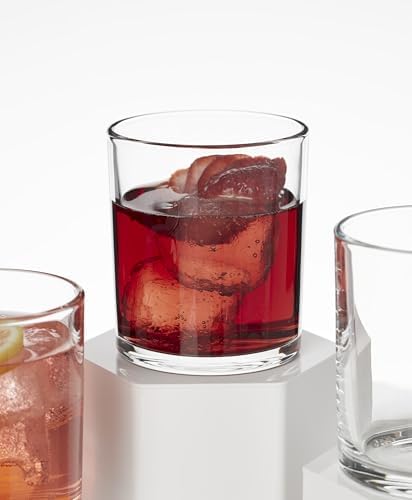 Oneida 24 Seven Clear Medium Glass Tumblers, 13.5oz, Set of 6