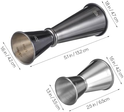 Cocktail Jigger Set Xmas Stainless Steel 15/30ml and 30/60ml