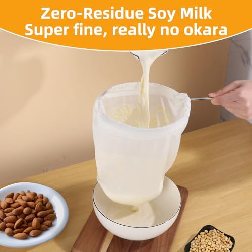 5 Pcs Premium Ultra Fine Mesh Strainer Bags with Stainless Steel