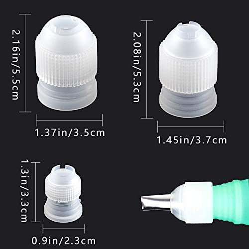 MYUBWTF12 Pieces White Pastry Bag Coupler, Three different sizes