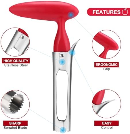 SCHVUBENR Premium Apple Corer Tool - Easy to Use and Clean - Sturdy