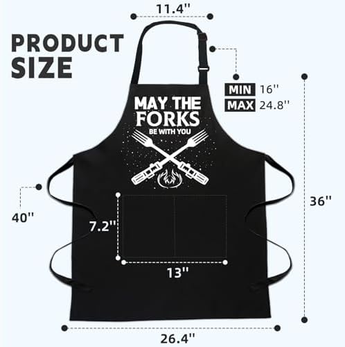 Bluegogo Funny Aprons for Men, BBQ Chef Apron Funny Gifts for Men