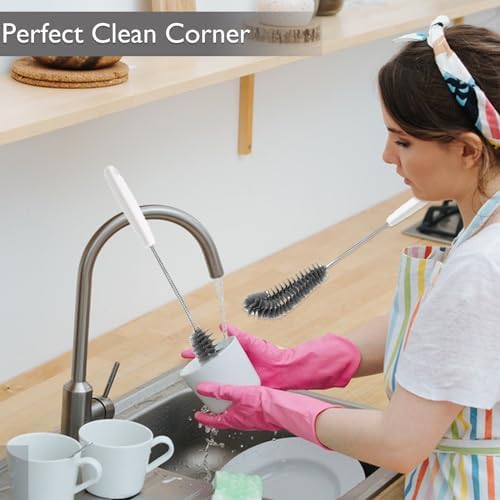 2-Pack 16 inches Long Handle Bottle Cleaning Brushes - Ideal for