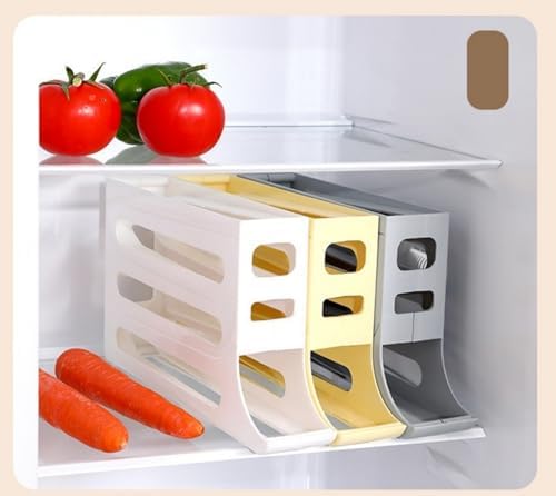 24-Egg Holder for Fridge, White, 2-Pack