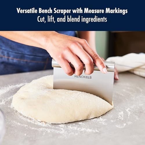 HENCKELS BBQ 2-pc Stainless Steel Pizza Cutter and Bench Scraper Set