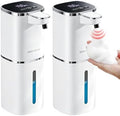 Automatic Foaming Soap Dispenser 2 Pack, Rechargeable, 9 Levels