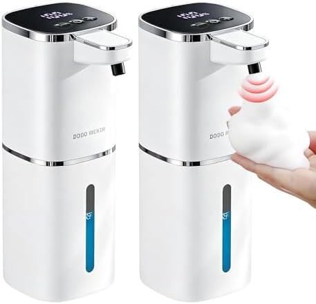 Automatic Foaming Soap Dispenser 2 Pack, Rechargeable, 9 Levels