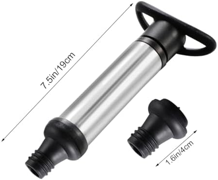 Healifty Wine Saver Vacuum Pump Set 2 Wine Bottle Stoppers Abs Steel