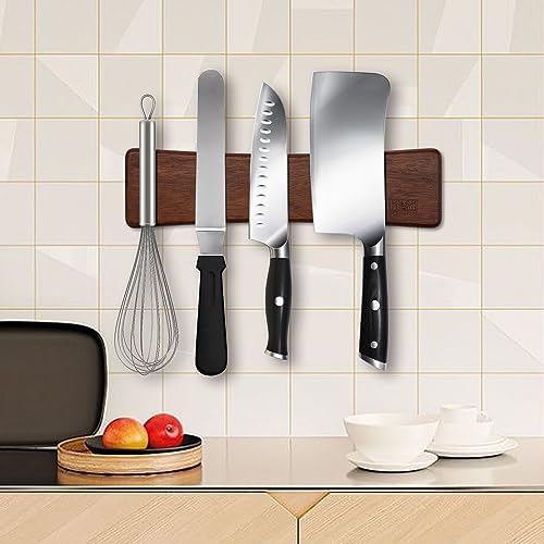 HOSHANHO Acacia Wood Magnetic Knife Strip