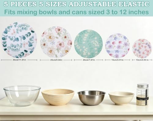 5-Piece Reusable Beeswax Bowl Covers