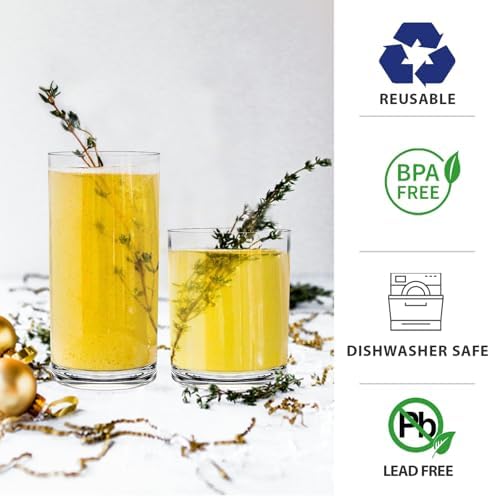 RLWY Acrylic Plastic Drinking Glasses Set of 12 - Unbreakable Tumblers