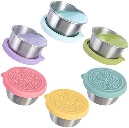 Salad Dressing Container To Go, 6x1.6oz Dressing Sauce Containers for