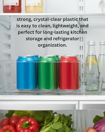 2 Pack Clear Acrylic Soda Can Organizer for Refrigerator