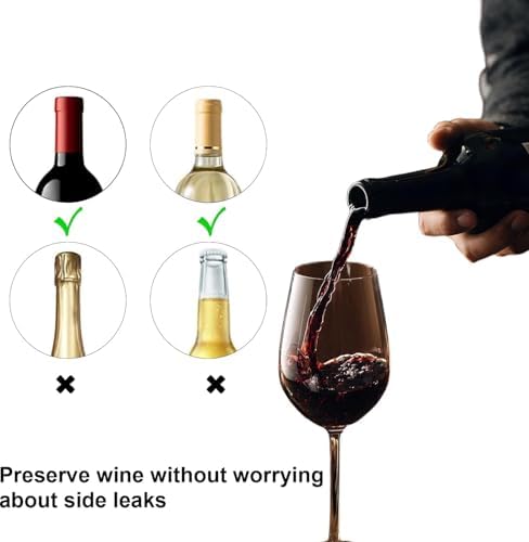 Vacuum Wine Saver Pump with 4 Reusable Stoppers, Silicone Wine Stopper