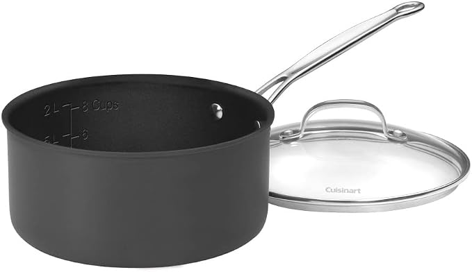 Cuisinart Chef's Classic Non-Stick 3-Quart Nonstick-Hard-Anodized, Saucepan - Image 4