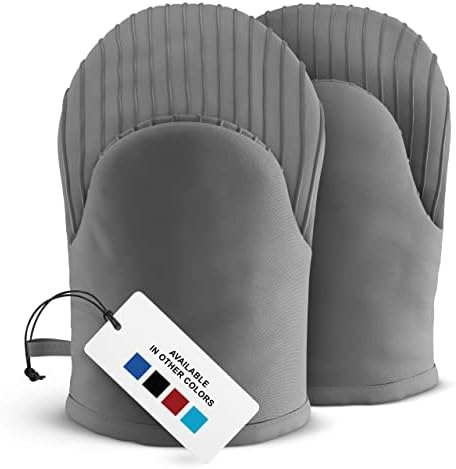Silicone Mini Oven Mitts, Grey, Set of 2