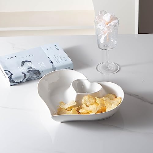 Porcelain Chip and Dip Serving Set,Perfect for Chips and Dip, Veggies
