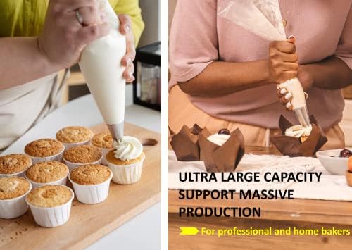 24 Inch Extra Large Piping Bags,100 Pack Disposable Pastry Bags,Thick