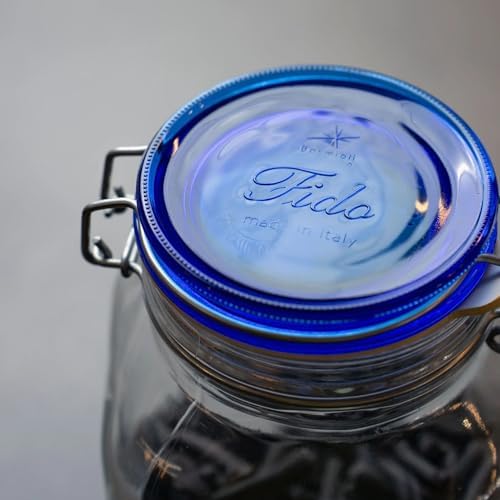 Bormioli Rocco Fido Glass Canning Jar, Airtight Storage Container with