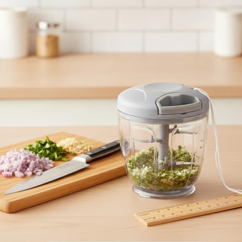 1-Pack Manual Food Chopper, 30.4 fl oz Pull String Vegetable Mincer