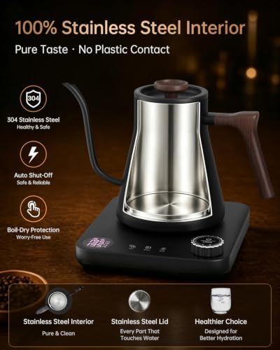 Gooseneck Electric Kettle with Temperature Control