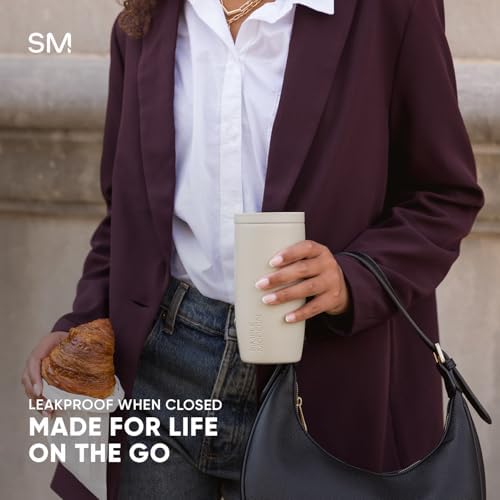 Simple Modern Insulated Travel Coffee Mug 360° Lid | 16oz | Black