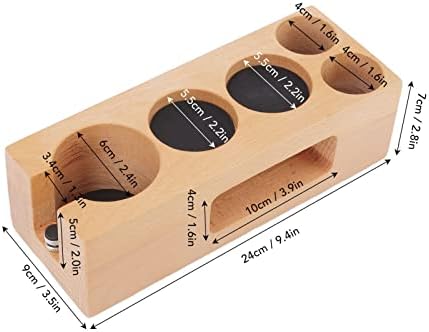 Wooden Coffee Tamping Station, Wood Coffee Filter Tamper Holder Wooden