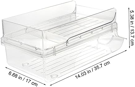 Soda Can Organizer Plastic Dispenser Double Layer for Refrigerator