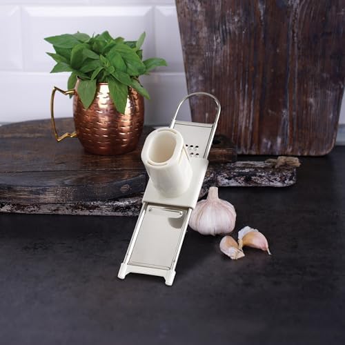 Fantes Garlic Slicer Grater, Stainless Steel, 8.75 x 2.25-Inches