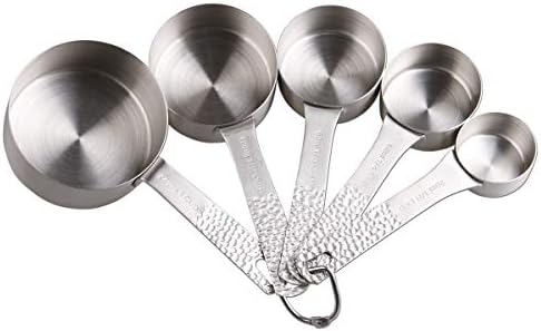 Stainless Steel Measuring Cups and Spoons Set - 5 Cups and 6 Spoons