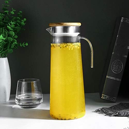 Acrylic 1.2L Water Pitcher with Lid, Transparent Juice Bottle Beverage