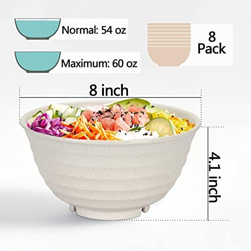 【NOT CERAMIC】60 Oz Big Salad Bowl Soup Bowl, Large Bowls for Eating