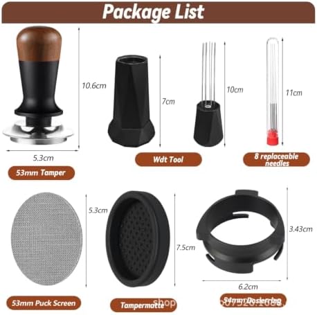 5 Pieces Coffee Pressing Device With Walnut Top Handle And Black