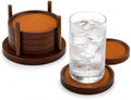 MinBoo Bamboo Coasters for Coffee Table Set of 6 Coasters for Drinks