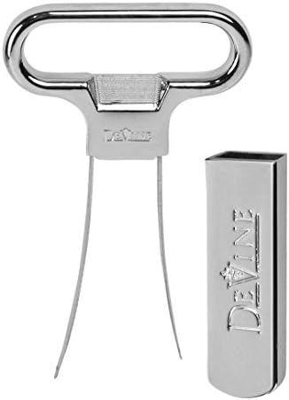 DeVine- Ah So Wine Opener for Vintage Bottles - Two-Prong Cork Puller