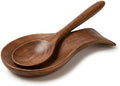 Wood Spoon Rest for Stove Top, Bamboo Spoon Holder for Kitchen