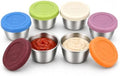 6 Pack Salad Dressing Containers to Go - 1.6 oz Reusable Stainless
