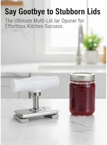 Cap Crack Jar Opener, Adjustable Multi-Lid Can Opener for Weak Hands
