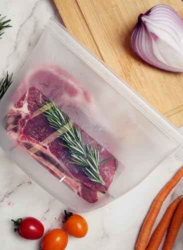 Reusable Silicone Food Storage Bags (Set of 4), Dishwasher Oven