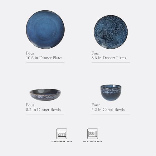 Gibson Elite Matisse 16-Piece Dinnerware Set – Double Bowl Reactive