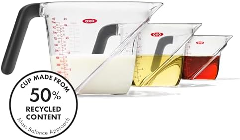 OXO Good Grips Angled Measuring Cups with Markings, Multi Size 3-Piece