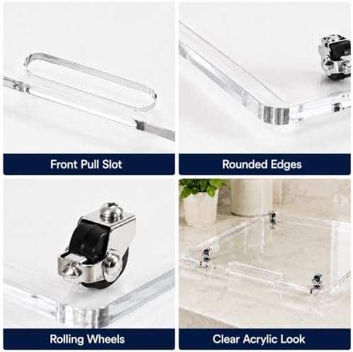 13 x 14 Acrylic Appliance Slider Tray for Coffee Maker