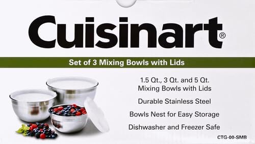 Cuisinart Mixing Bowl Set, Stainless Steel, CTG-00-SMB - Image 9