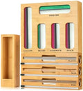 9 in 1 Storage Bag Organizer for Kitchen Drawer, Bamboo Foil and