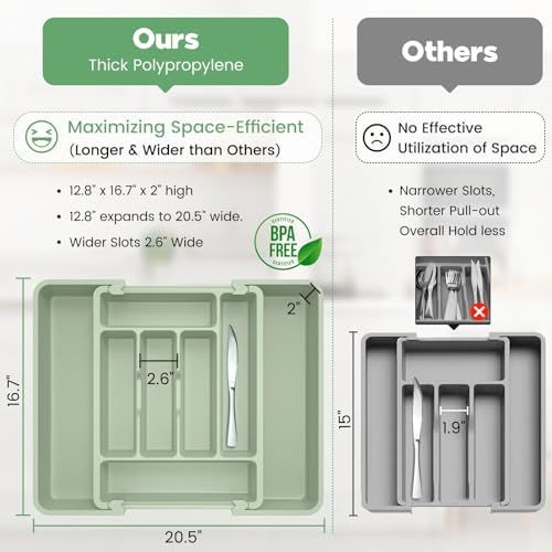Caperci Large Silverware Organizer Tray