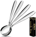 18/10 Stainless Steel Large Soup Spoons, 7.3-in Deep Heavy Weight
